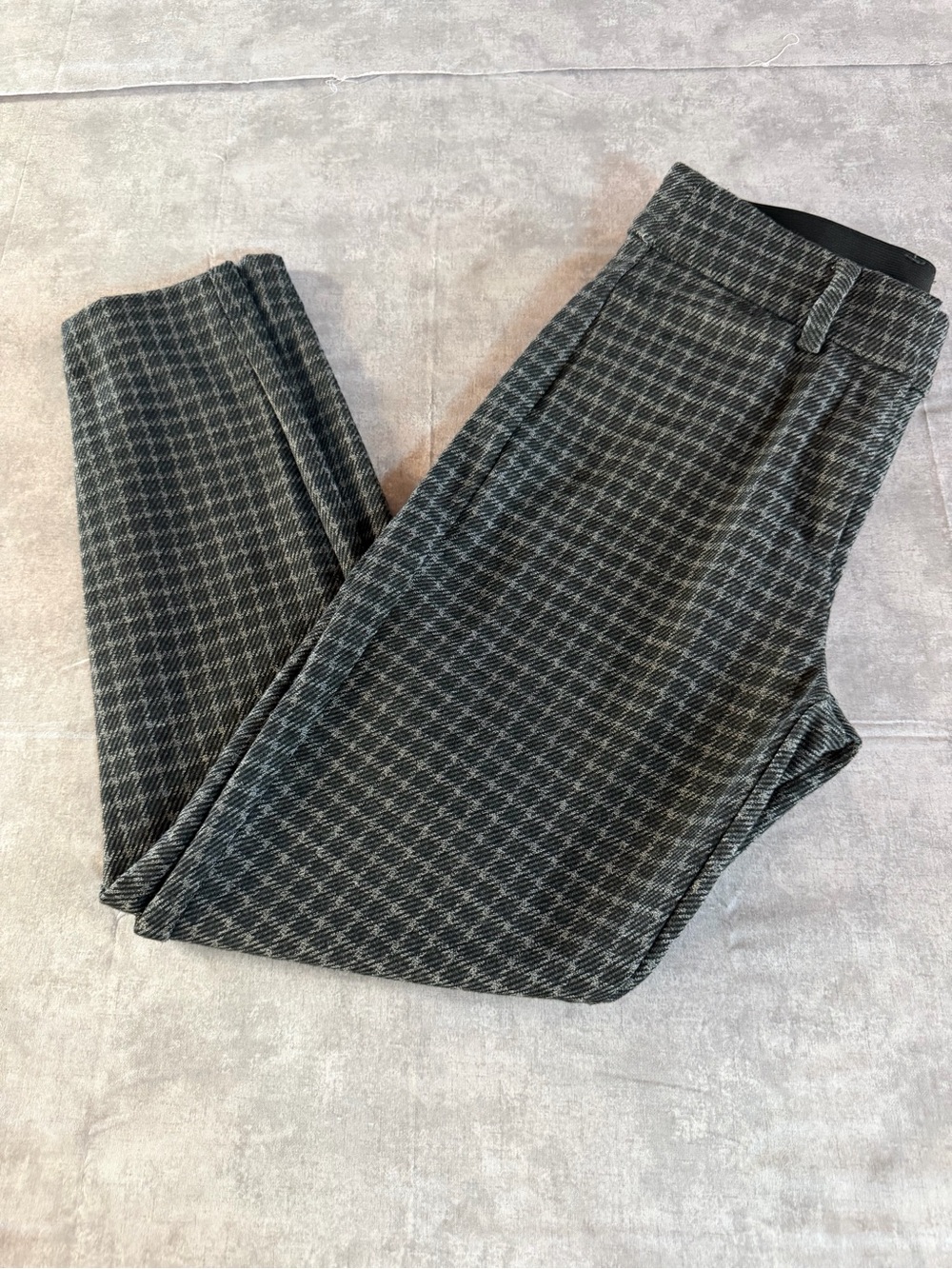 Maurice’s Brand Black & Grey Plaid Stretch Dress Pants-Size Small